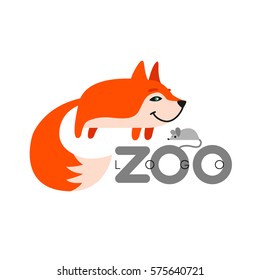 Animal cartoon character. Logo Template. Vector Illustration
