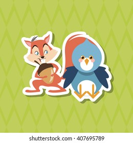 Animal cartoon design , editable vector