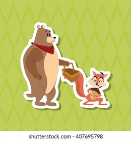 Animal cartoon design , editable vector