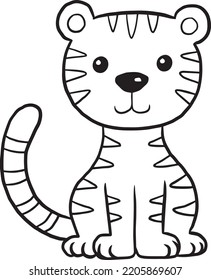 Animal Cartoon Doodle Kawaii Anime Coloring Page Cute Illustration Clip Art Character