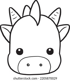 animal cartoon doodle kawaii anime coloring page cute illustration clip art character