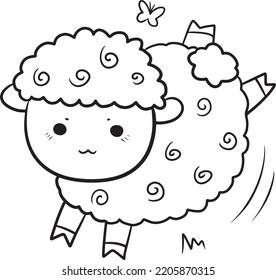 animal cartoon doodle kawaii anime coloring page cute illustration clip art character