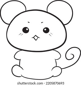 Animal Cartoon Doodle Kawaii Anime Coloring Page Cute Illustration Clip Art Character