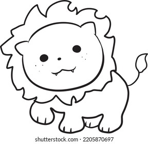 Animal Cartoon Doodle Kawaii Anime Coloring Page Cute Illustration Clip Art Character