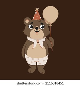 animal cartoon graphic style. Modern design for advertising, branding, greeting cards, covers, posters, banners. Vector 