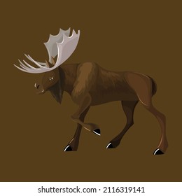 animal cartoon graphic style. Modern design for advertising, branding, greeting cards, covers, posters, banners. Vector 