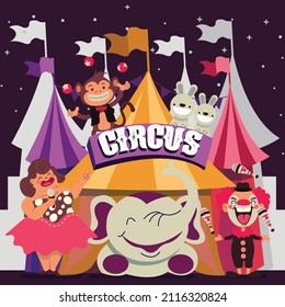 animal cartoon graphic style. Modern design for advertising, branding, greeting cards, covers, posters, banners. Vector 