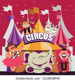 animal cartoon graphic style modern design vector