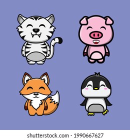 animal cartoon icon. vector illustration