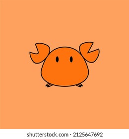 animal cartoon illustration. cartoon illustration resembling a crab