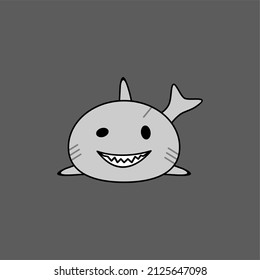 animal cartoon illustration. cartoon illustration resembling a shark