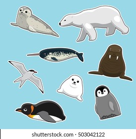 Animal Cartoon Sticker Set 1 Arctic