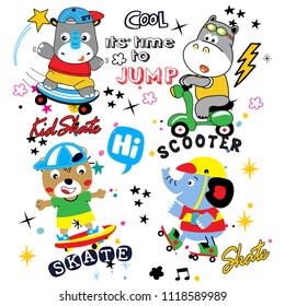 animal cartoon vector set for t shirt and other use