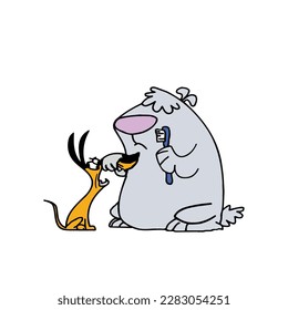 animal cartton  vector forillustration or merchandise