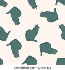 animal cat cartoon , cartoon seamless pattern background