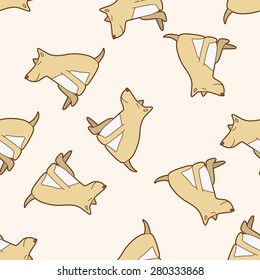 animal cat cartoon , cartoon seamless pattern background