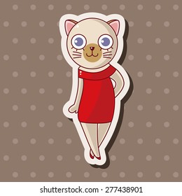 animal cat cartoon theme elements
