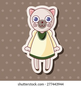 animal cat cartoon theme elements