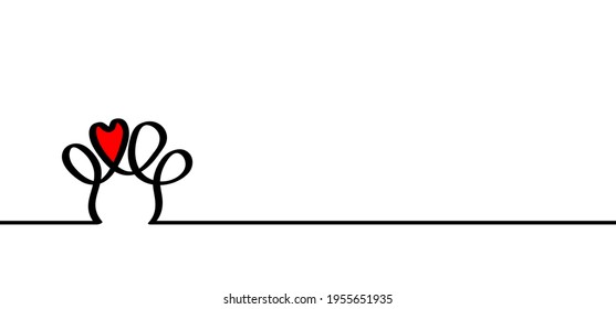 Animal, cat or dog footprint with love heart. Vector love sign. Line draw pattern. Foot, footmark silhouette symbol. woof meow lover. Steps. bone dogs. Puppy foot print. Animals day. Paw banner