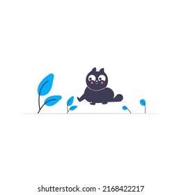 Animal cat flat design illustration