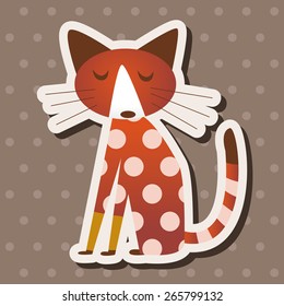 Animal cat flat icon elements, eps10