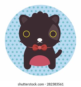 Animal cat flat icon elements, eps10