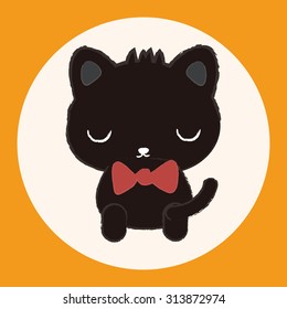 Animal cat flat icon elements, eps10