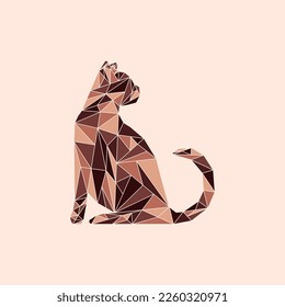 Animal Cat Geometric illustration design