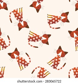 Animal cat icon, 10,seamless pattern