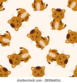 Animal cat icon, 10,seamless pattern