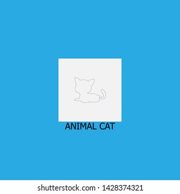 animal cat icon sign signifier vector