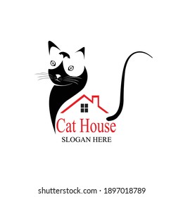 ilustrador vectorial de diseño del logotipo de gato animal