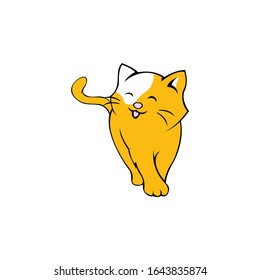 logotipo de gato animal vectorial arte