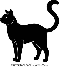 animal, cat, silhouette, pet, icon, black, isolated, cute, design, symbol, vector, illustration, kitten, kitty, mammal, graphic, domestic, tail, drawing, element, sign, feline, breed, collection, 