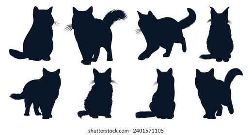 Animal Cat Silhouettes vector art