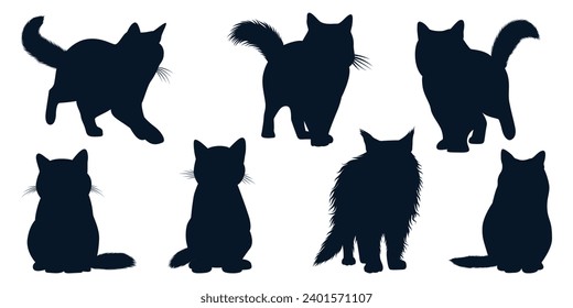 Animal Cat Silhouettes vector art