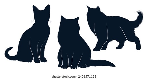 Animal Cat Silhouettes vector art