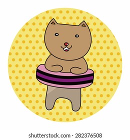 animal cat summer cartoon theme elements