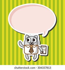animal cat worker cartoon theme elements