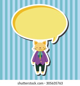 animal cat worker cartoon theme elements