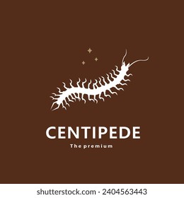 animal centipede natural logo vector icon silhouette retro hipster