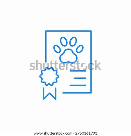 animal certificate icon sign vector