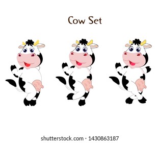 Animal Characters, Vector Illustration of a cow, call me Moo moo.