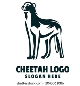 animal cheetah cartoon logo vector