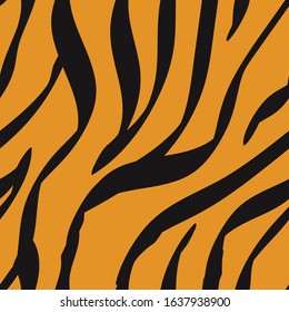 Animal Cheetah Hair Artistic Vector Seamless Pattern. Handmade Watercolour Zebra Spots Swimwear Design. Chocolate Leopard Wool Exotic  Banner. Amber Ethnic Imitation Leather.
