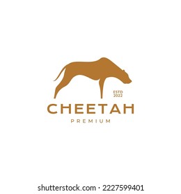 animal cheetah modern minimalist mascot clean logo design vector