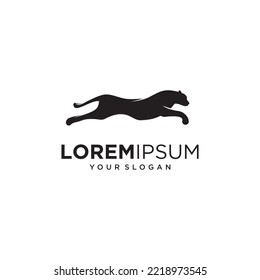 animal cheetah silhouette logo vector