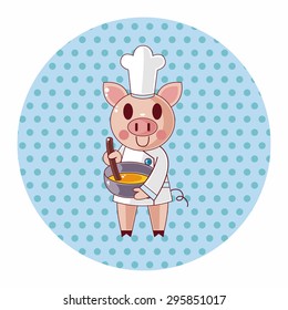 animal chef cartoon theme elements