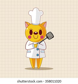 animal chef cartoon theme elements