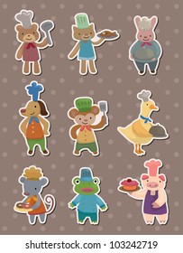 animal chef stickers